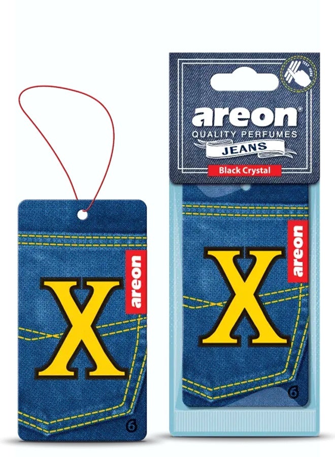 Areon Car Air Freshener JEANS – Black Crystal Scent, Long-Lasting - Image 1